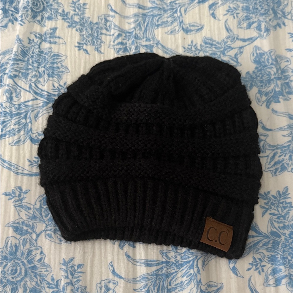 C.C Kids Classic Black Knit Hat